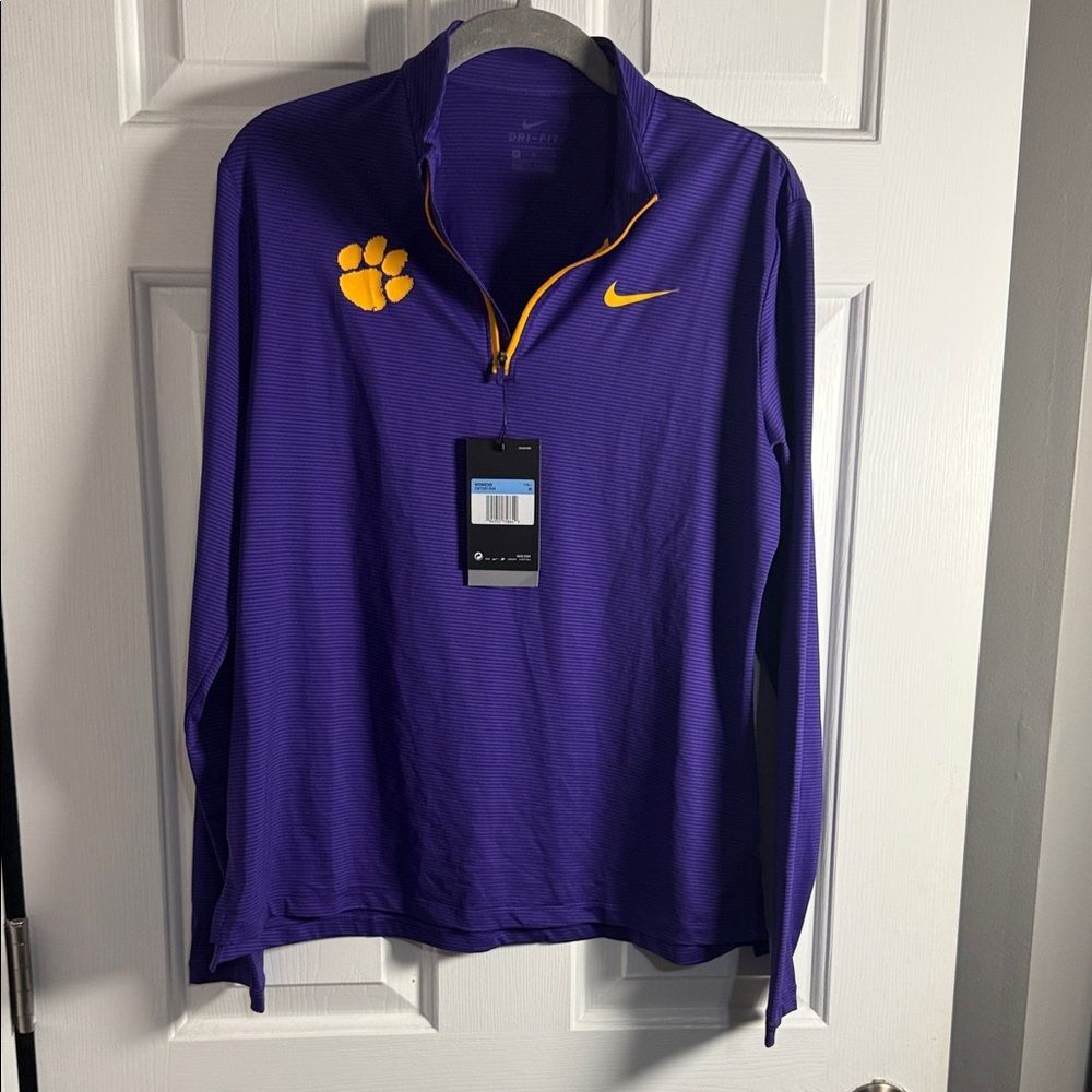 Nike Purple Quarter-Zip with Yellow Details